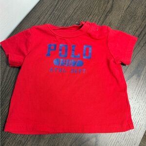 Ralph Lauren Kids Red Polo Graphic Tee